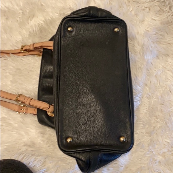 Michael Kors Black Purse with tan and gold accents - Picture 7 of 8